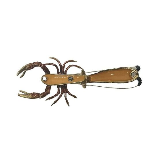 Lobster Trinket Box Swarovski Crystal Stones Enamel inside letter K Jewelry - Picture 6 of 12